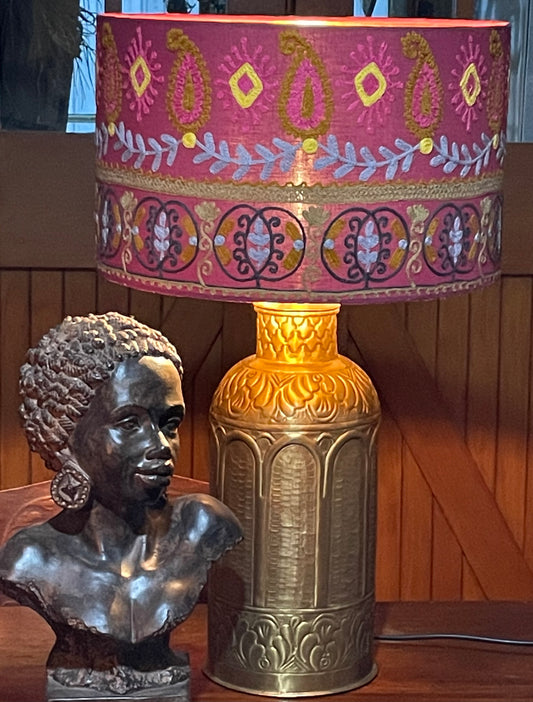 Drum Shade - Tribal Paisley - Purple Multi