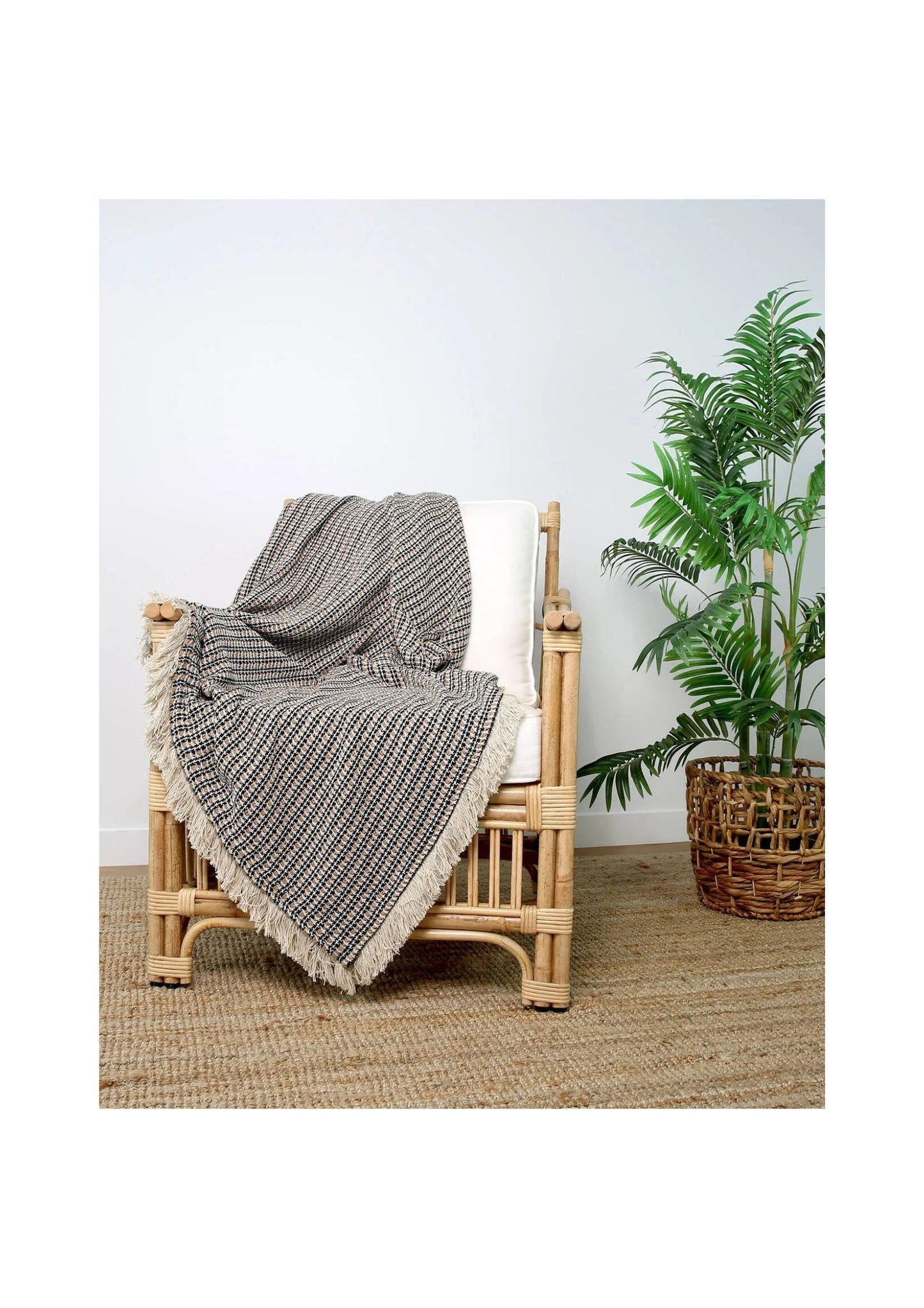 Throw Reed Black - 125x150xcm
