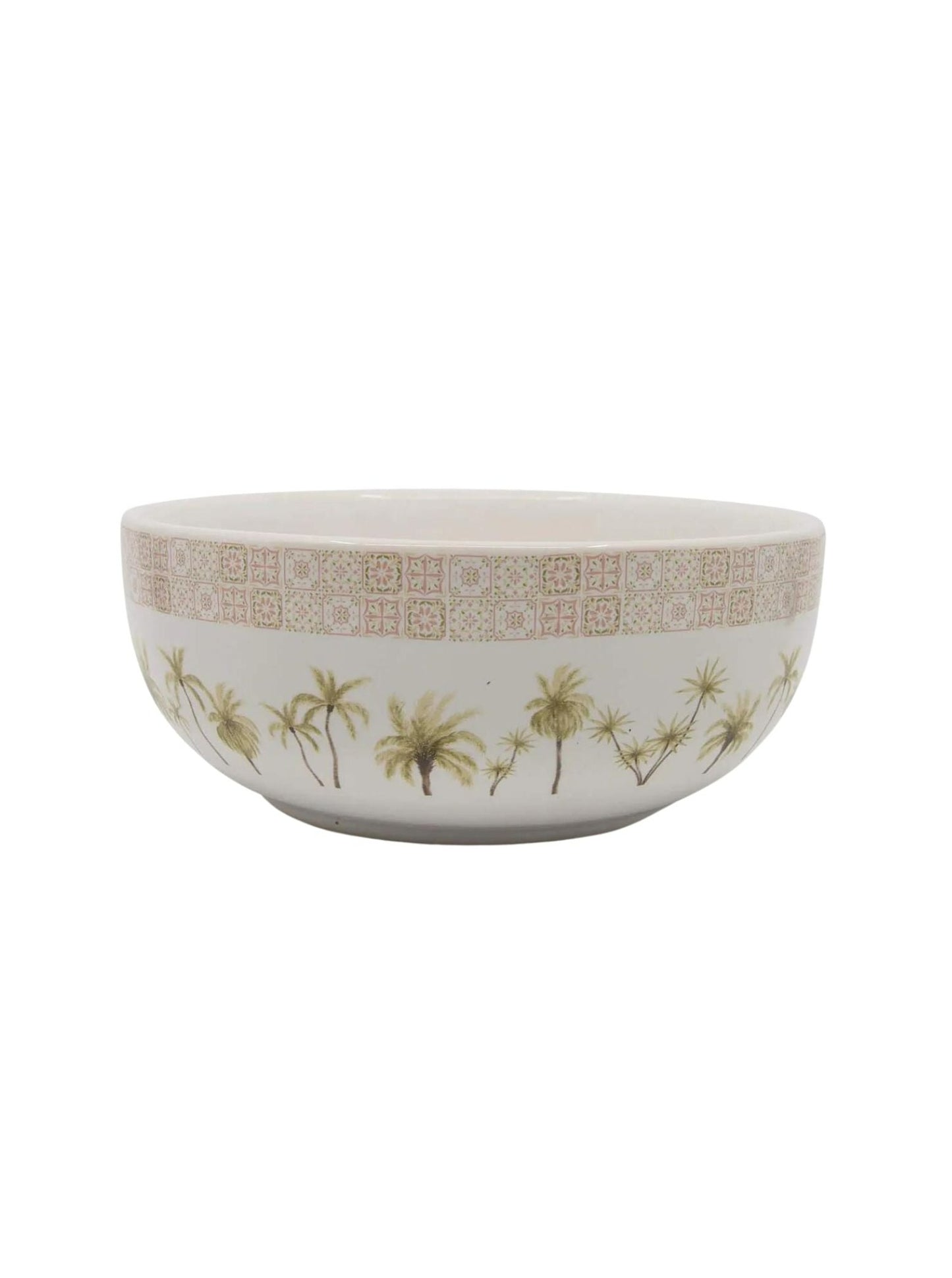 Chip Bowl - Oasis Tile - Pink - 19x8x19cm