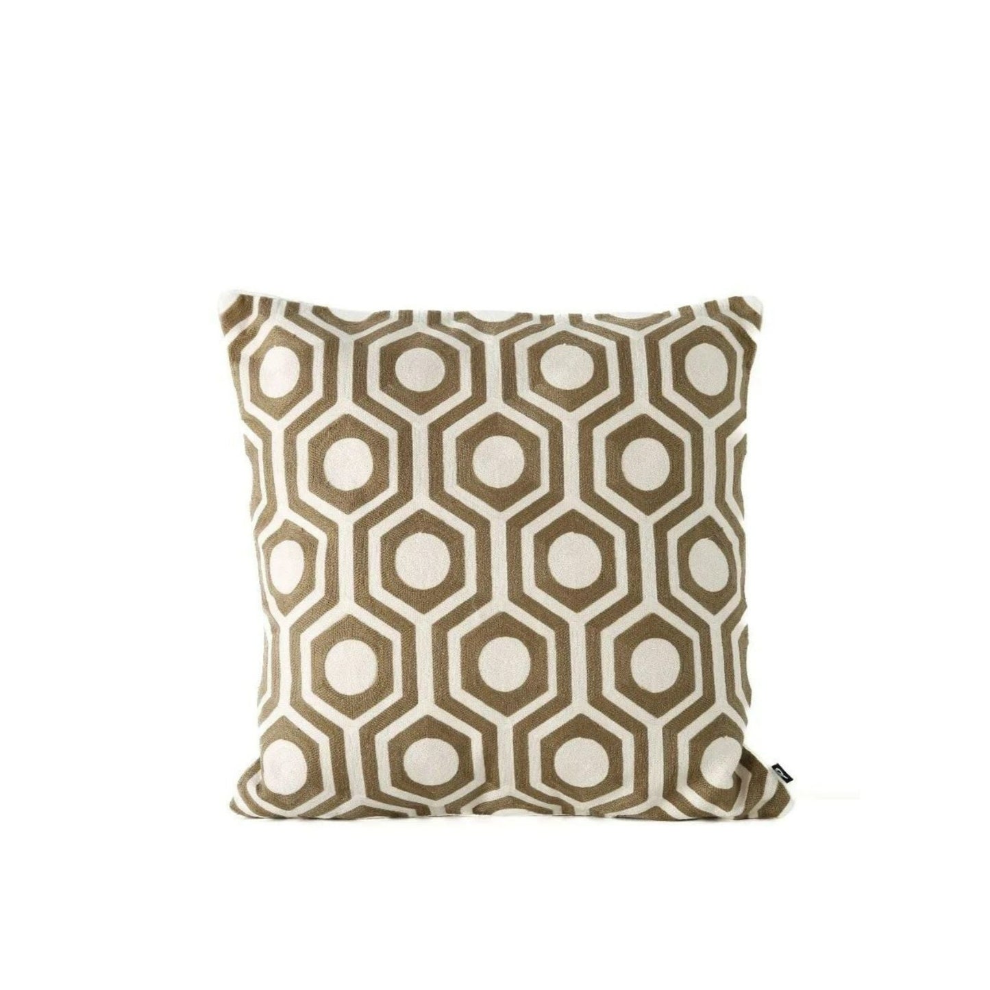 Indoor Cushion - Embroidered Cotton - Harvan - Beige 50x50cm