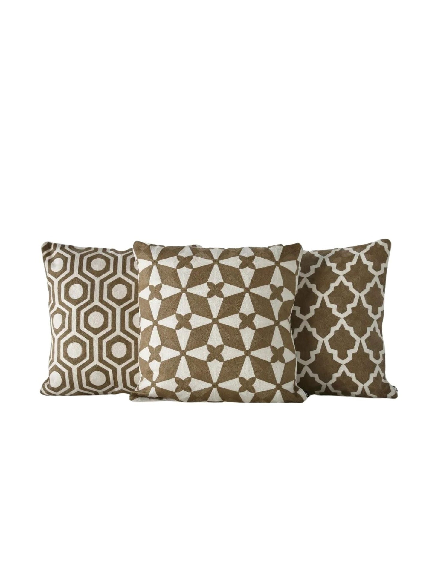 Indoor Cushion - Embroidered Cotton - Harvan - Beige 50x50cm