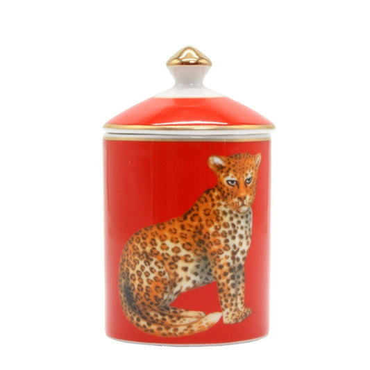 Candle In Jar-Leopard Red (14CM)