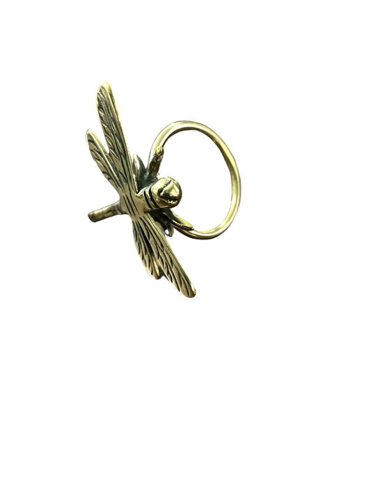 Napkin Ring Set of 2 Dragonfly Brass