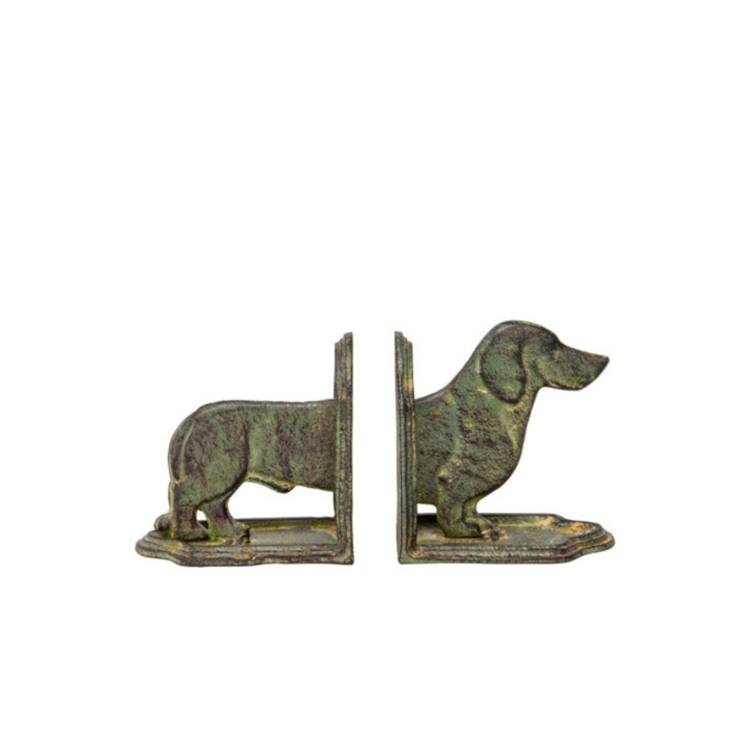 Cast-Iron Dachshund Book-End Set