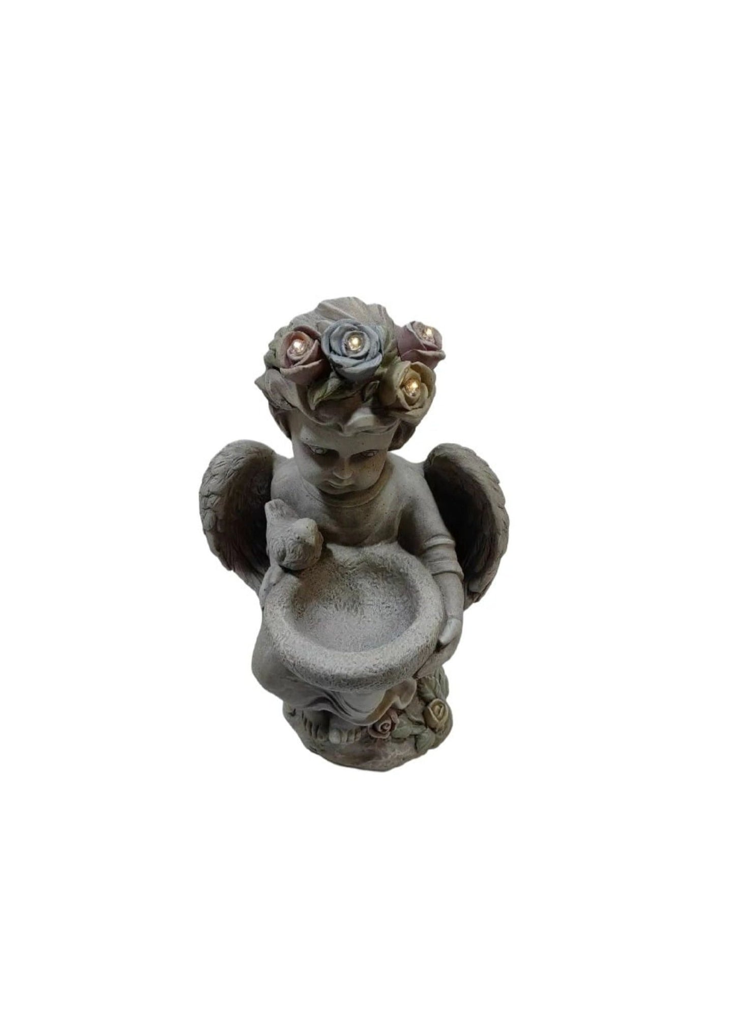 Angel garden Birdfeeder w/solar lights 30.5×24.5x48cm