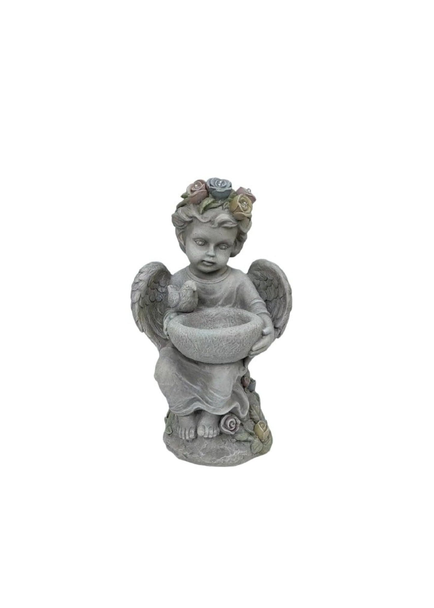Angel garden Birdfeeder w/solar lights 30.5×24.5x48cm