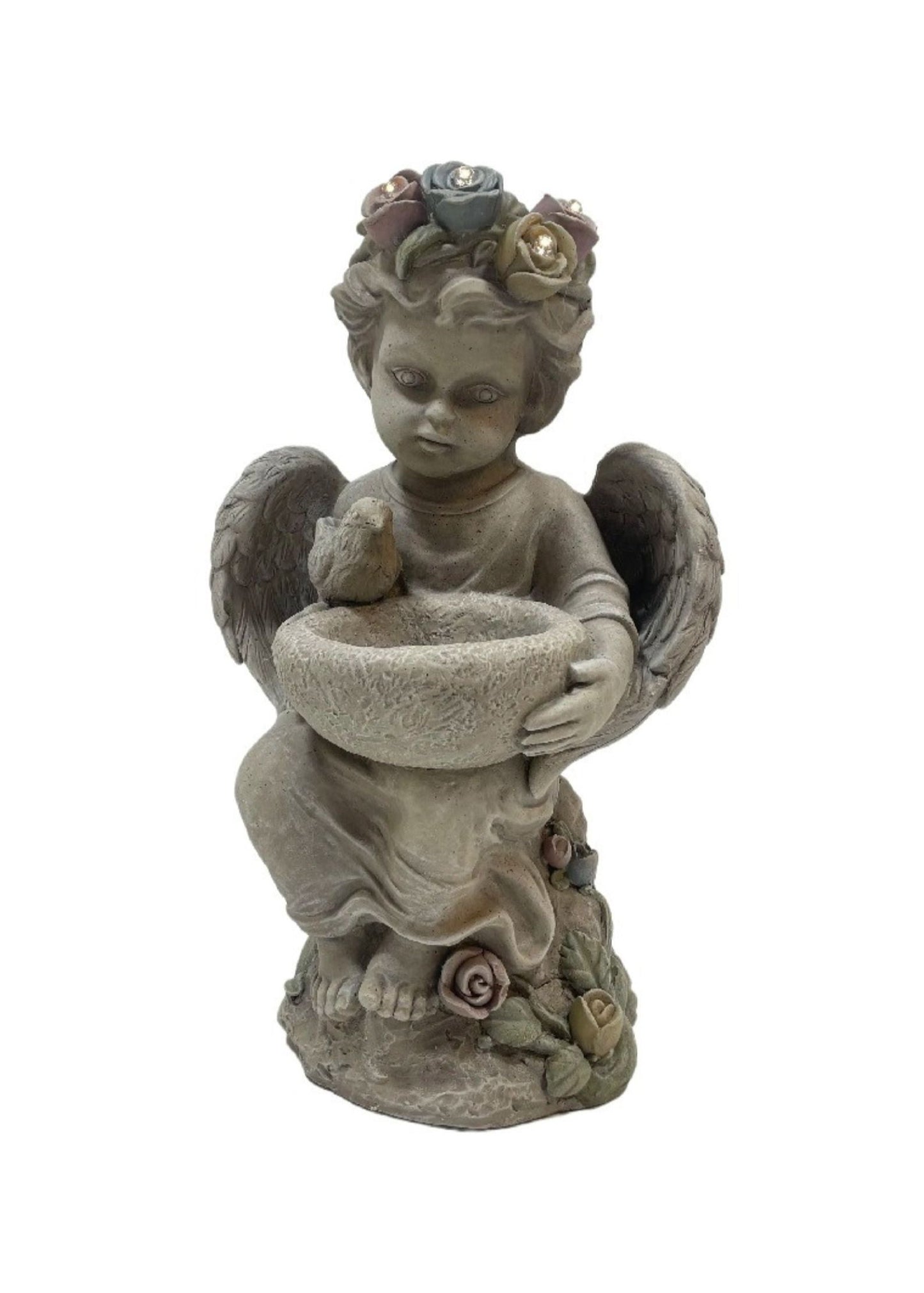 Angel garden Birdfeeder w/solar lights 30.5×24.5x48cm