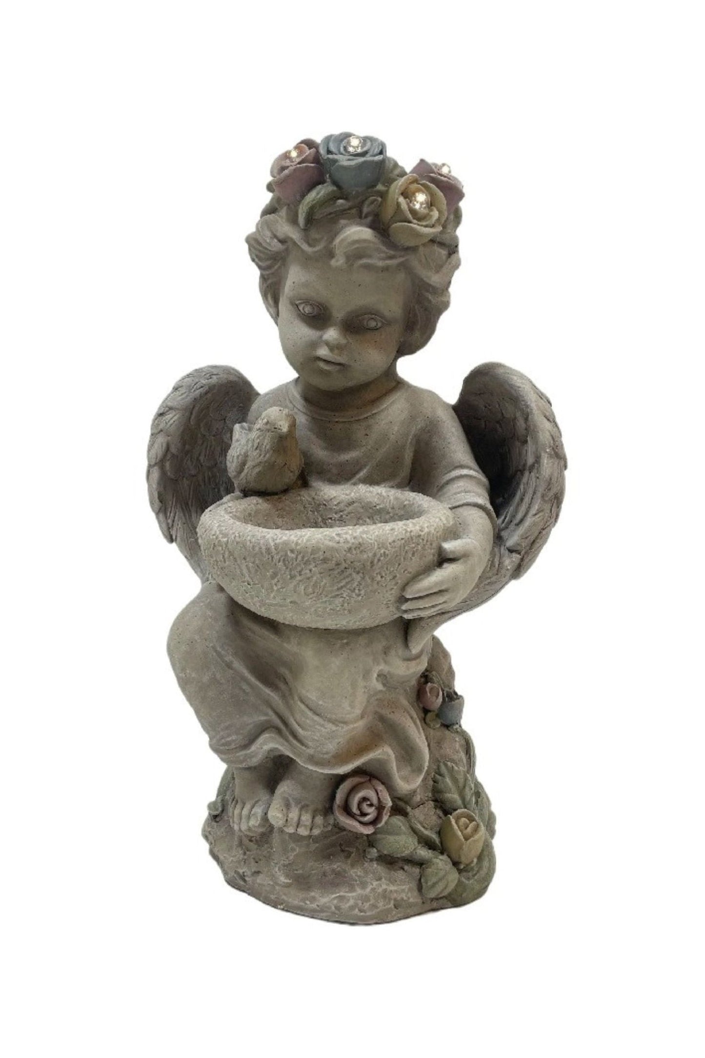 Angel garden Birdfeeder w/solar lights 30.5×24.5x48cm