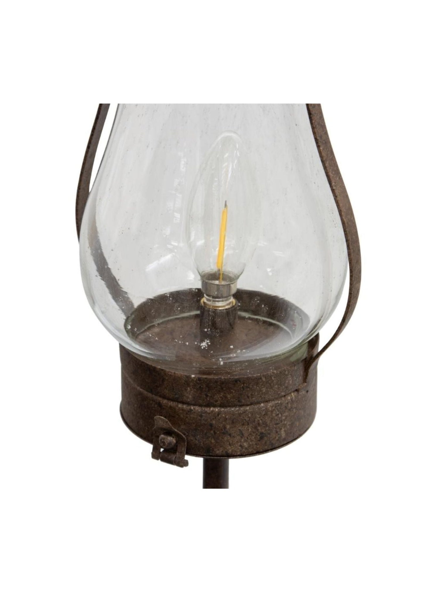 Garden Lantern on Stake w/ Battery Operated LED Light 14x12x111cm