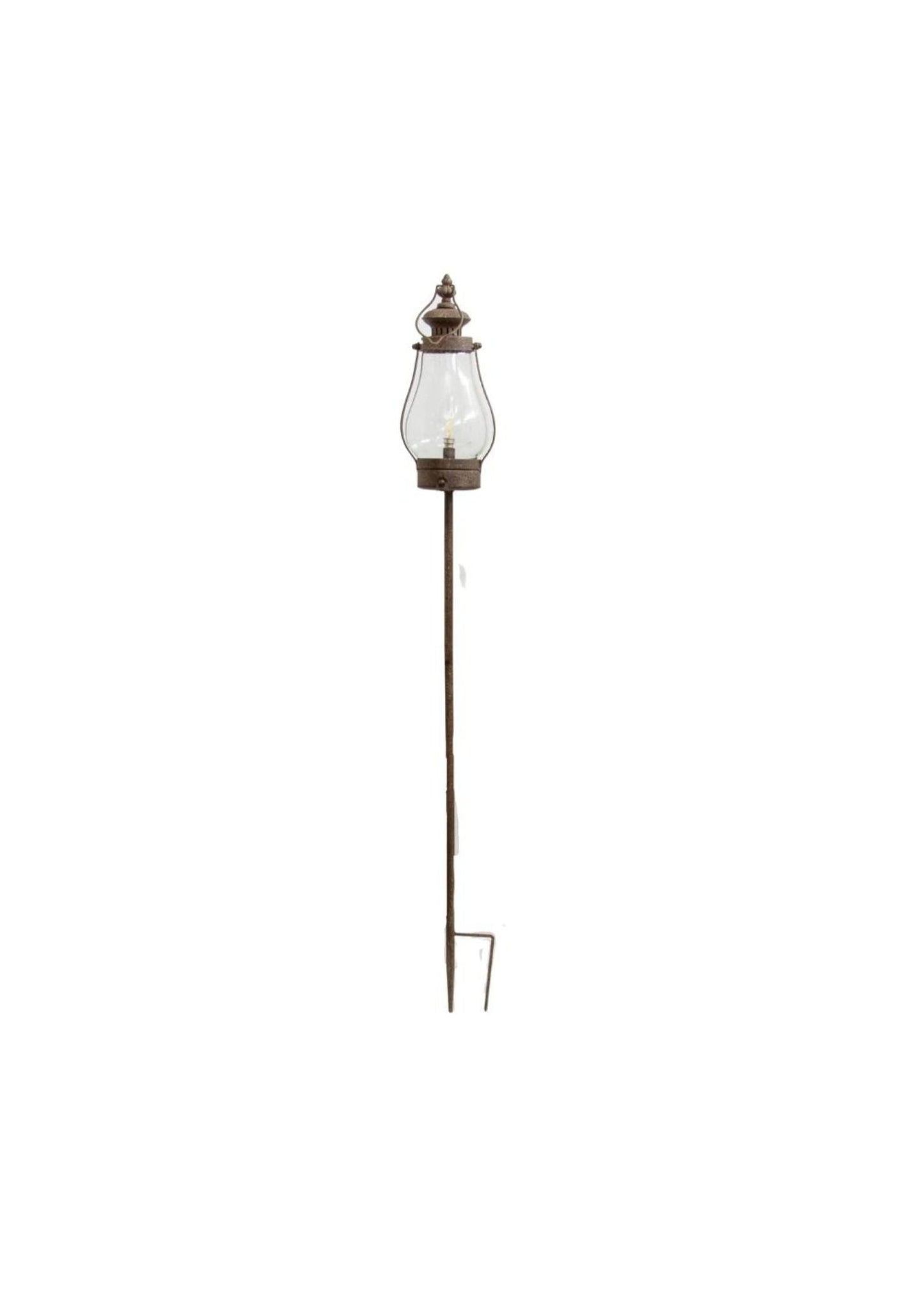 Garden Lantern on Stake w/ Battery Operated LED Light 14x12x111cm