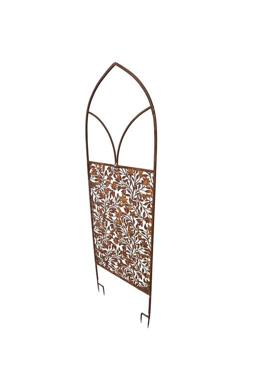 Rust Screen/Wall Art w/Arch + Removable Stakes 51.5×1.2x162cm