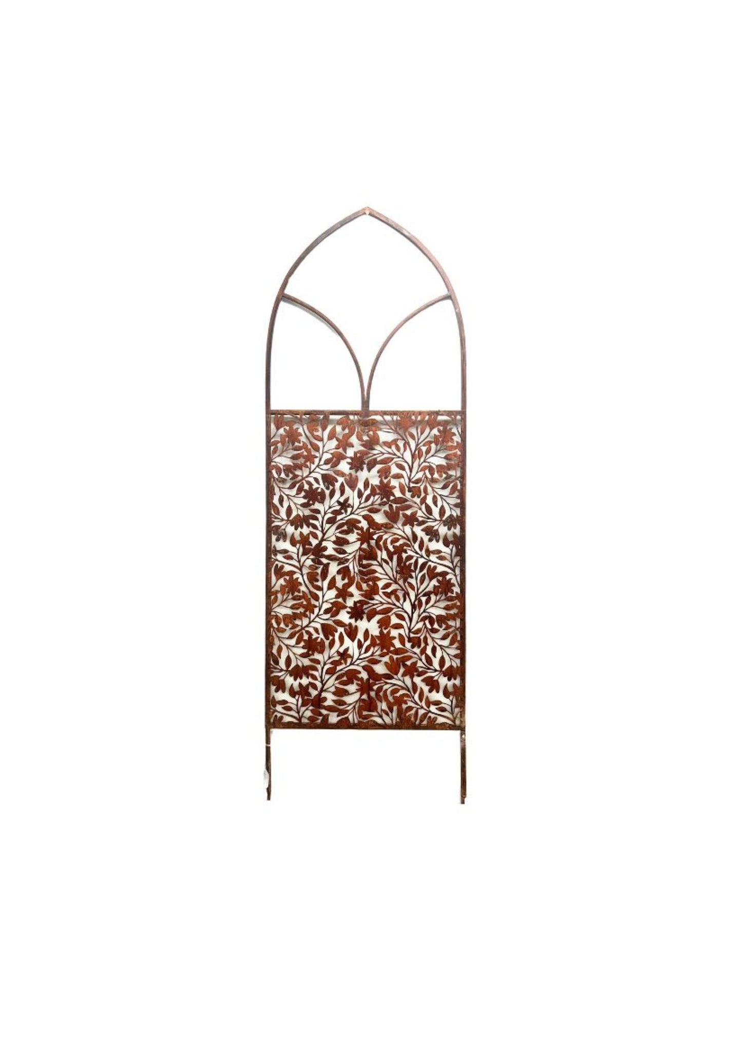 Rust Screen/Wall Art w/Arch + Removable Stakes 51.5×1.2x162cm