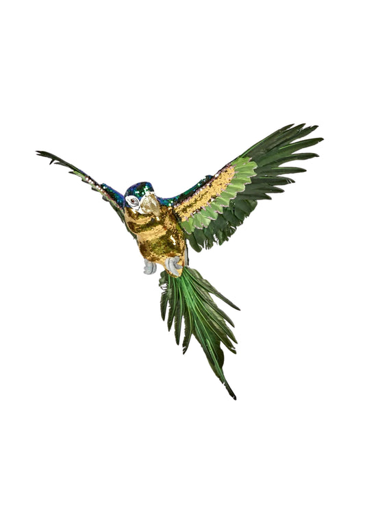 Donna Sequin Parrot Green Large