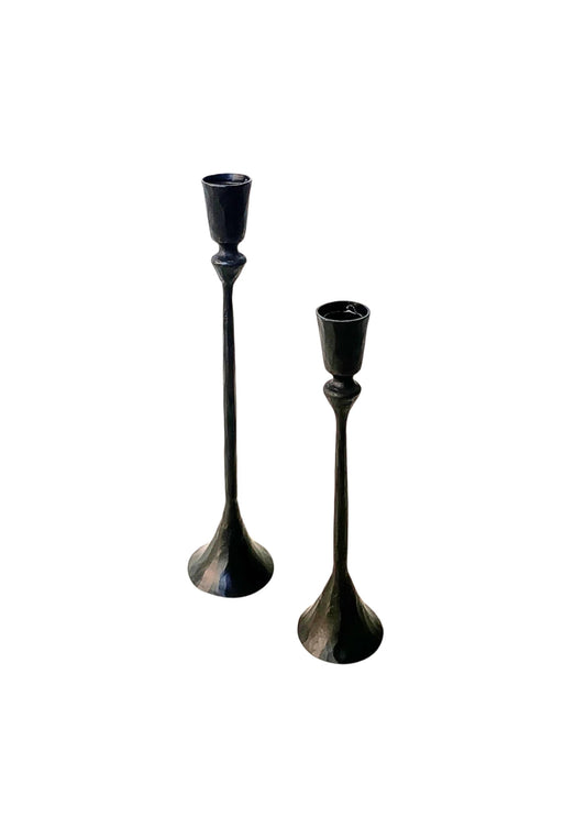 Gemini Hand Forged Iron Candlestand