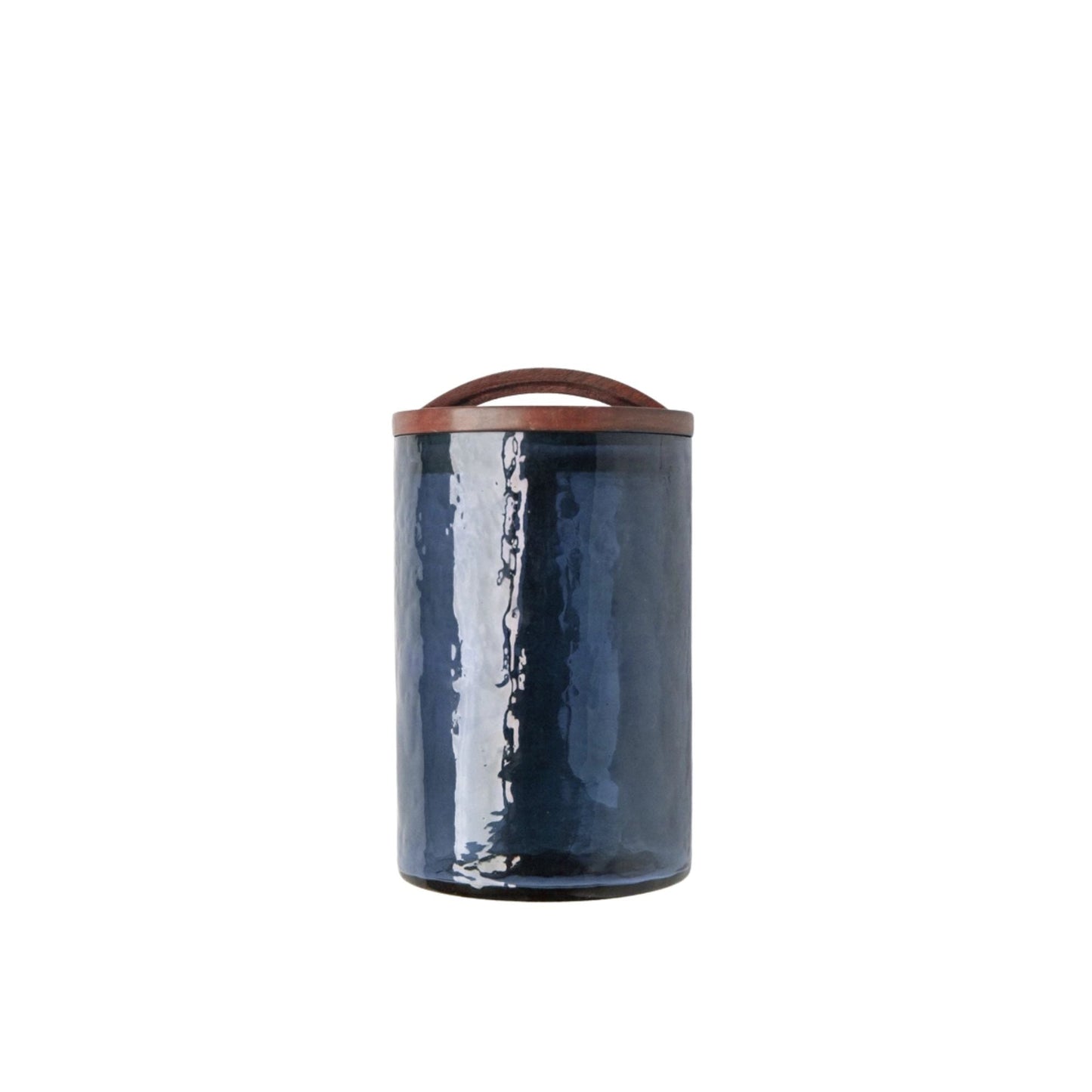 Handblown Hammered Glass Canisters