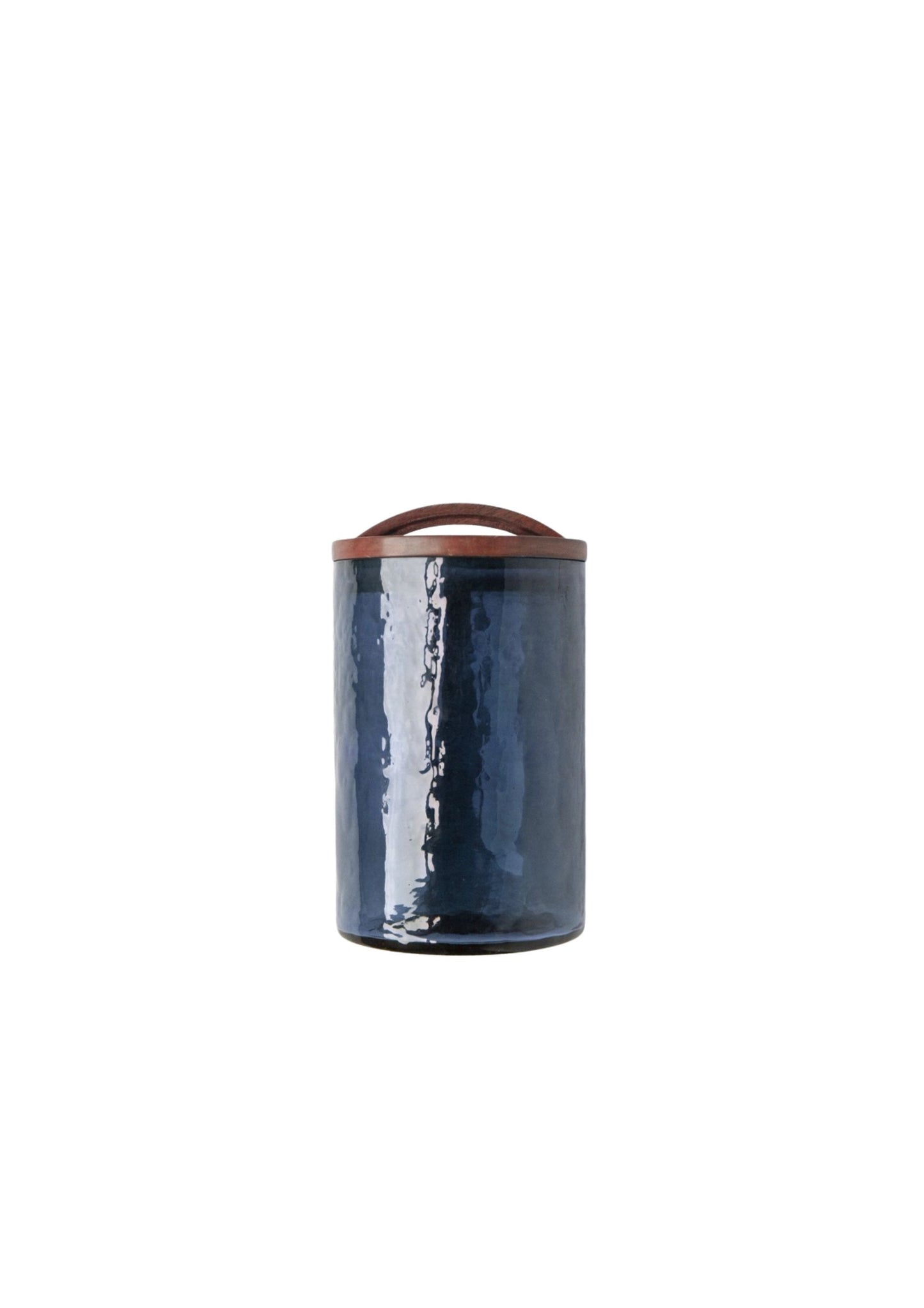Handblown Hammered Glass Canisters