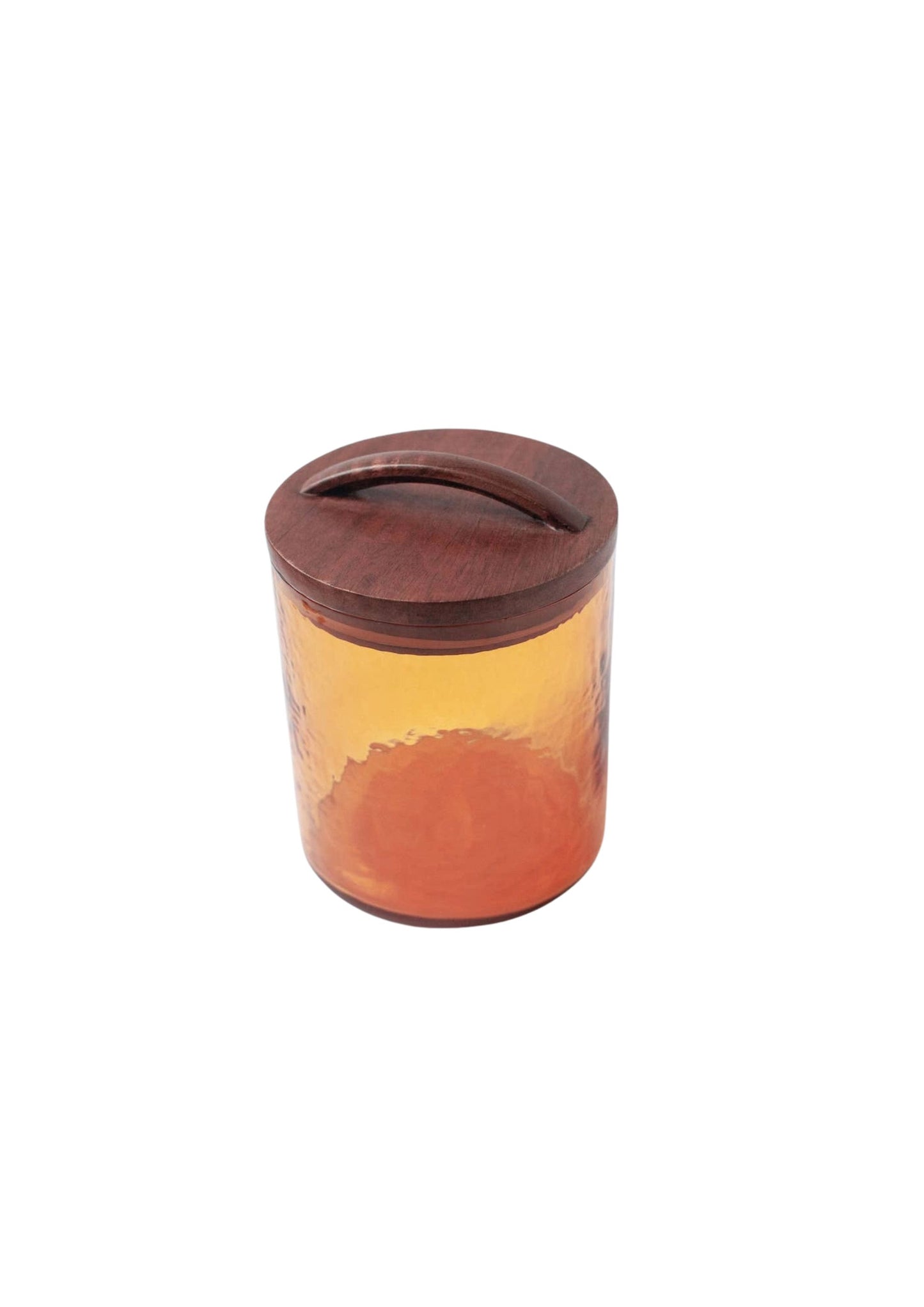 Handblown Hammered Glass Canisters