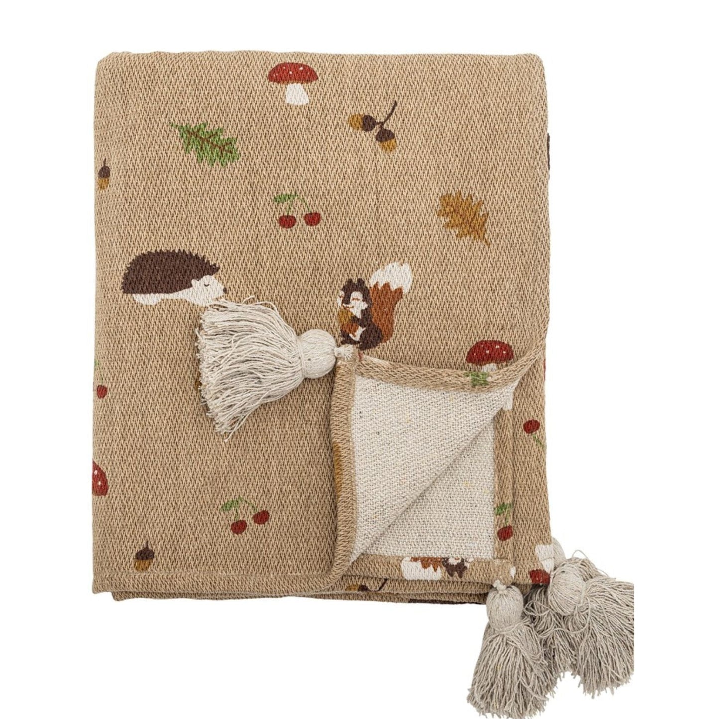 Fall Throw, Brown, Recycled Cotton