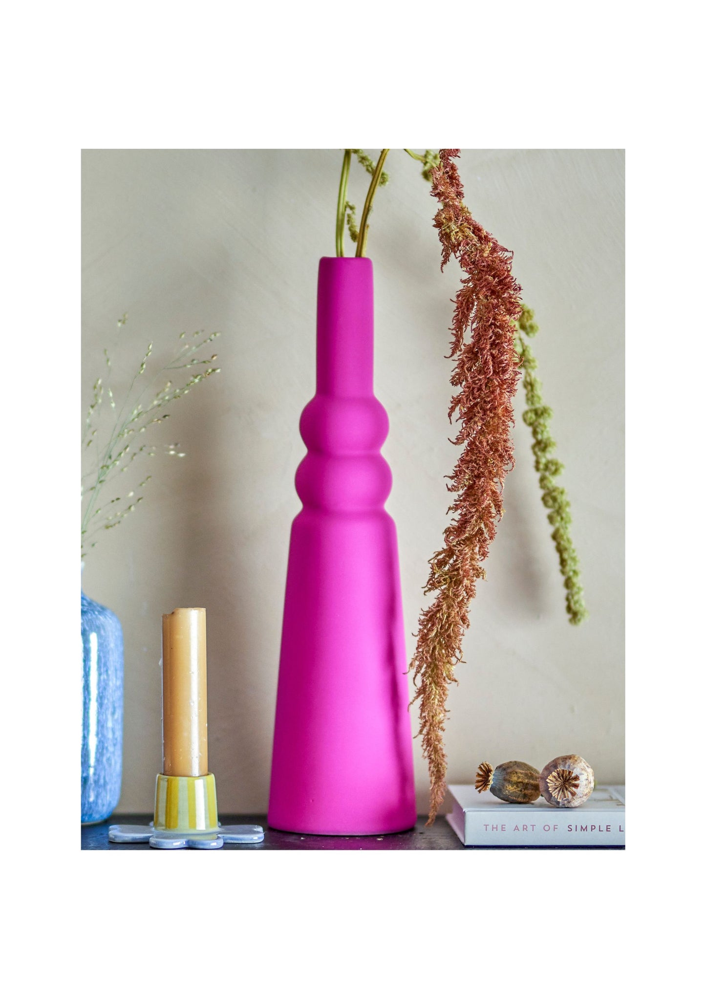 Isolde Vase, Pink, Stoneware