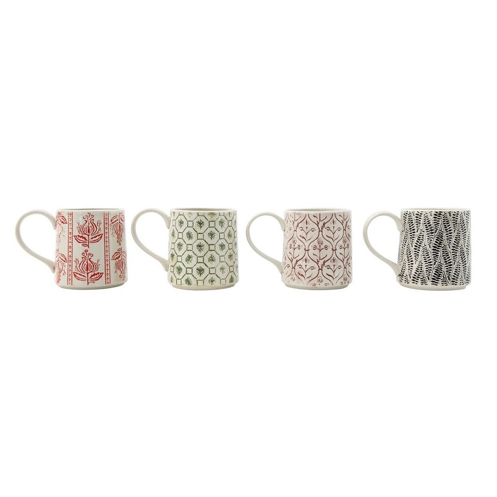 Hand Crafted Beautiful designed Assorted Stoneware Mugs