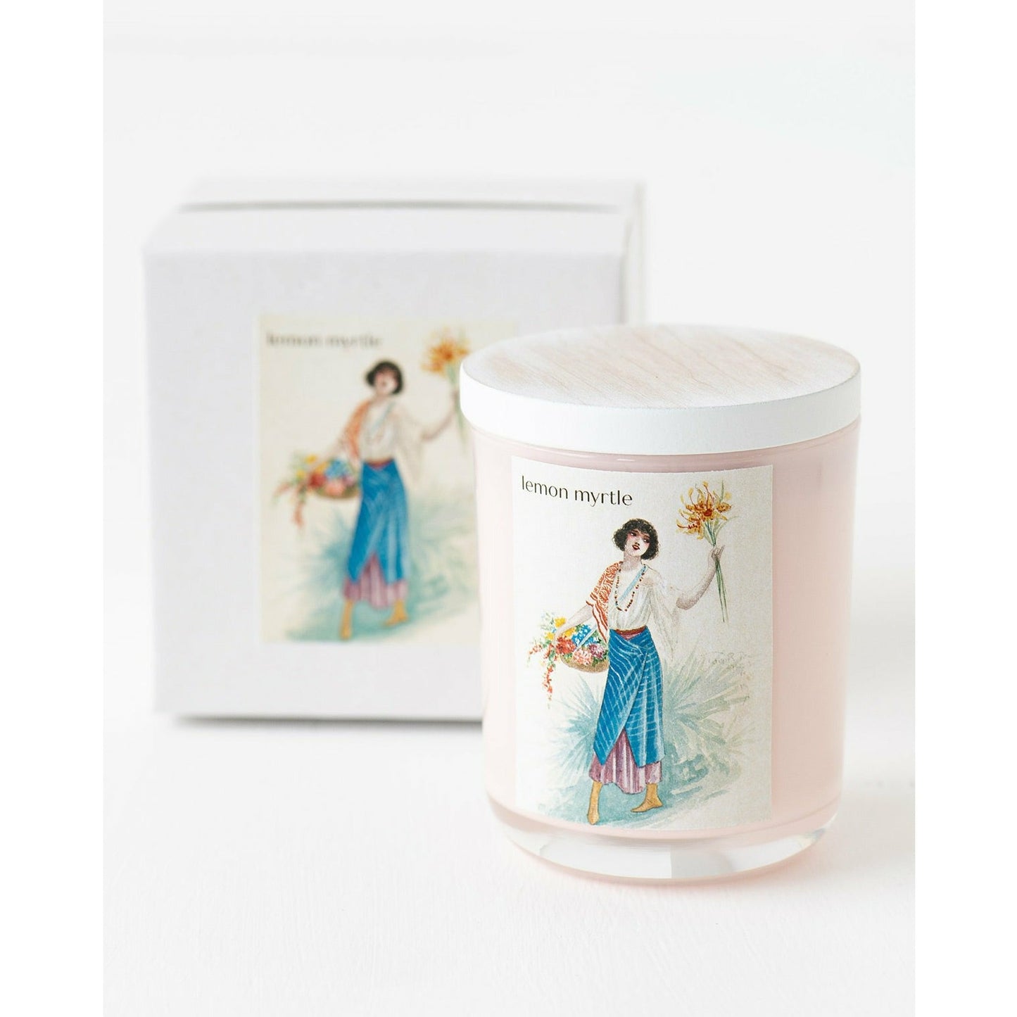 Lemon Myrtle Candle Pink jar