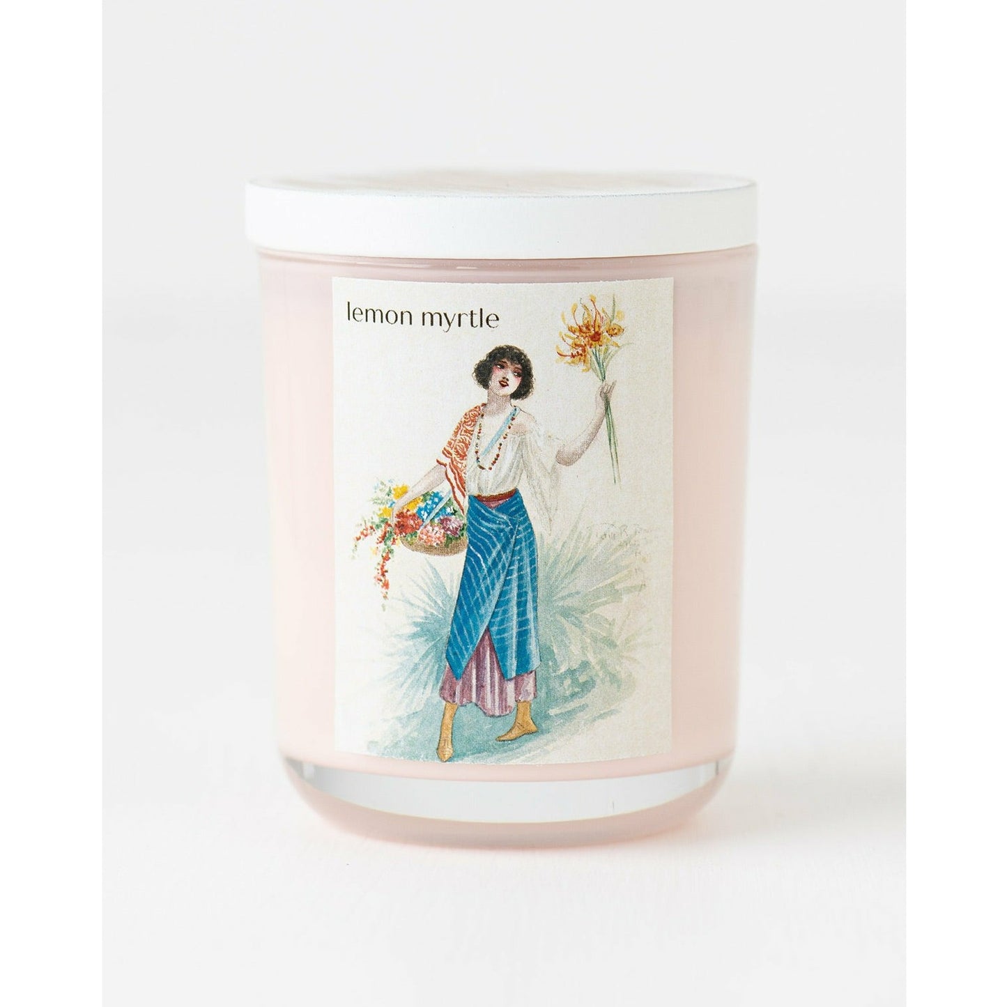Lemon Myrtle Candle Pink jar