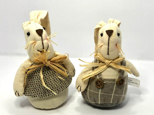 Fabric weighted  Rabbits