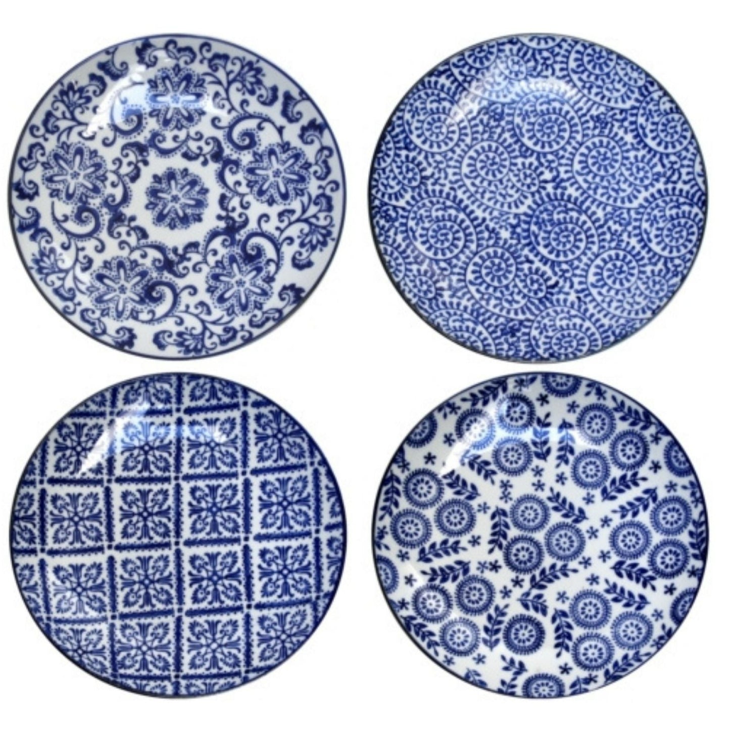 Blue & White Plate set of 4