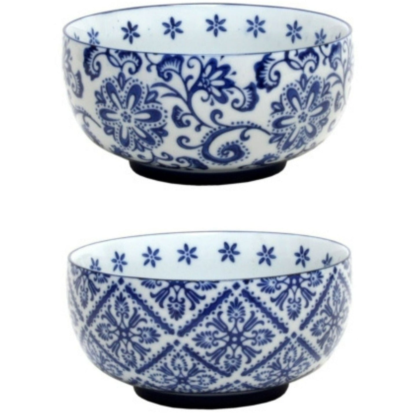 Blue & White Bowls 15 cms set of 4