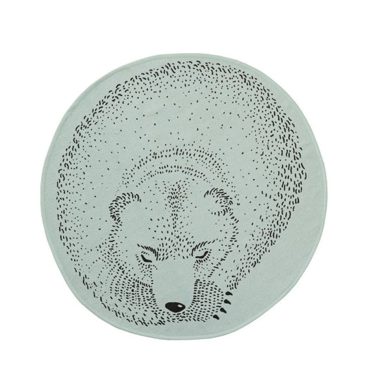 Green Bear Cotton Floor Rug