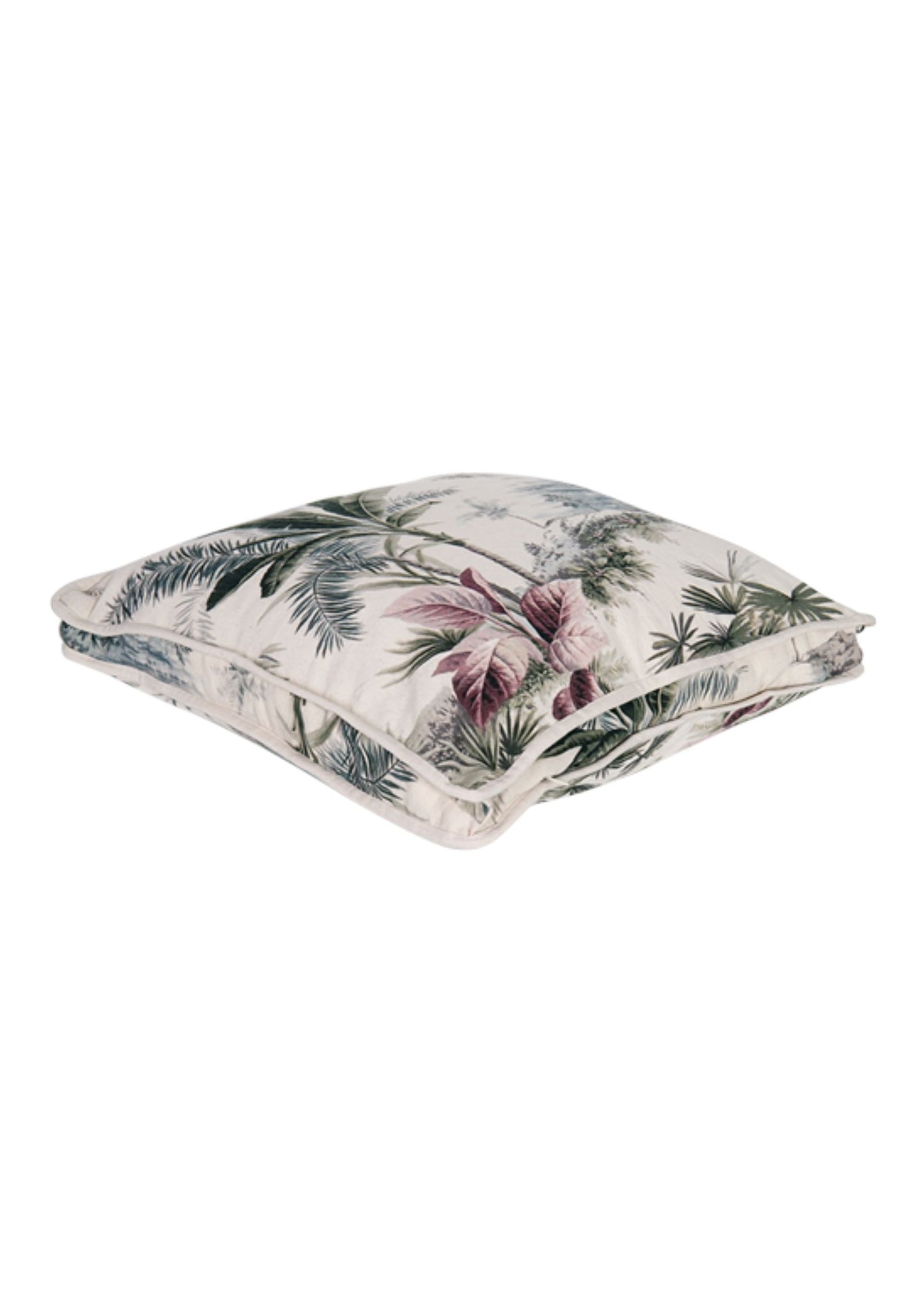 Palm Tree Canvas Cushion box edge