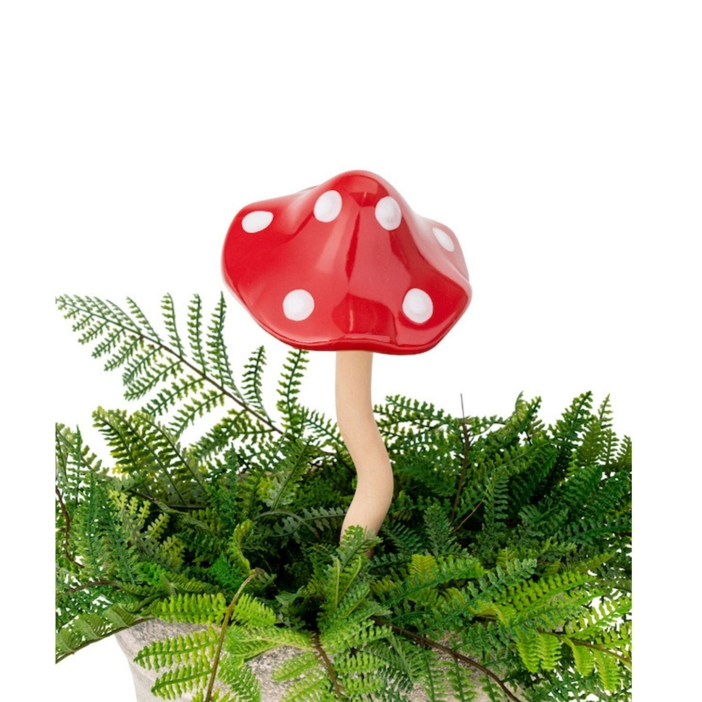 Ceramic Red Mushroom Large