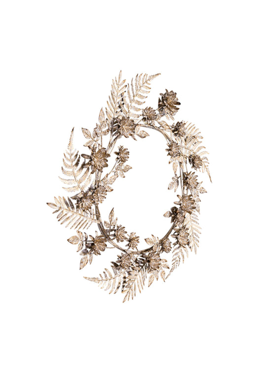 Decorative Metal Wreath 65cm Gold