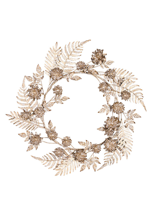 Decorative Metal Wreath 65cm Gold
