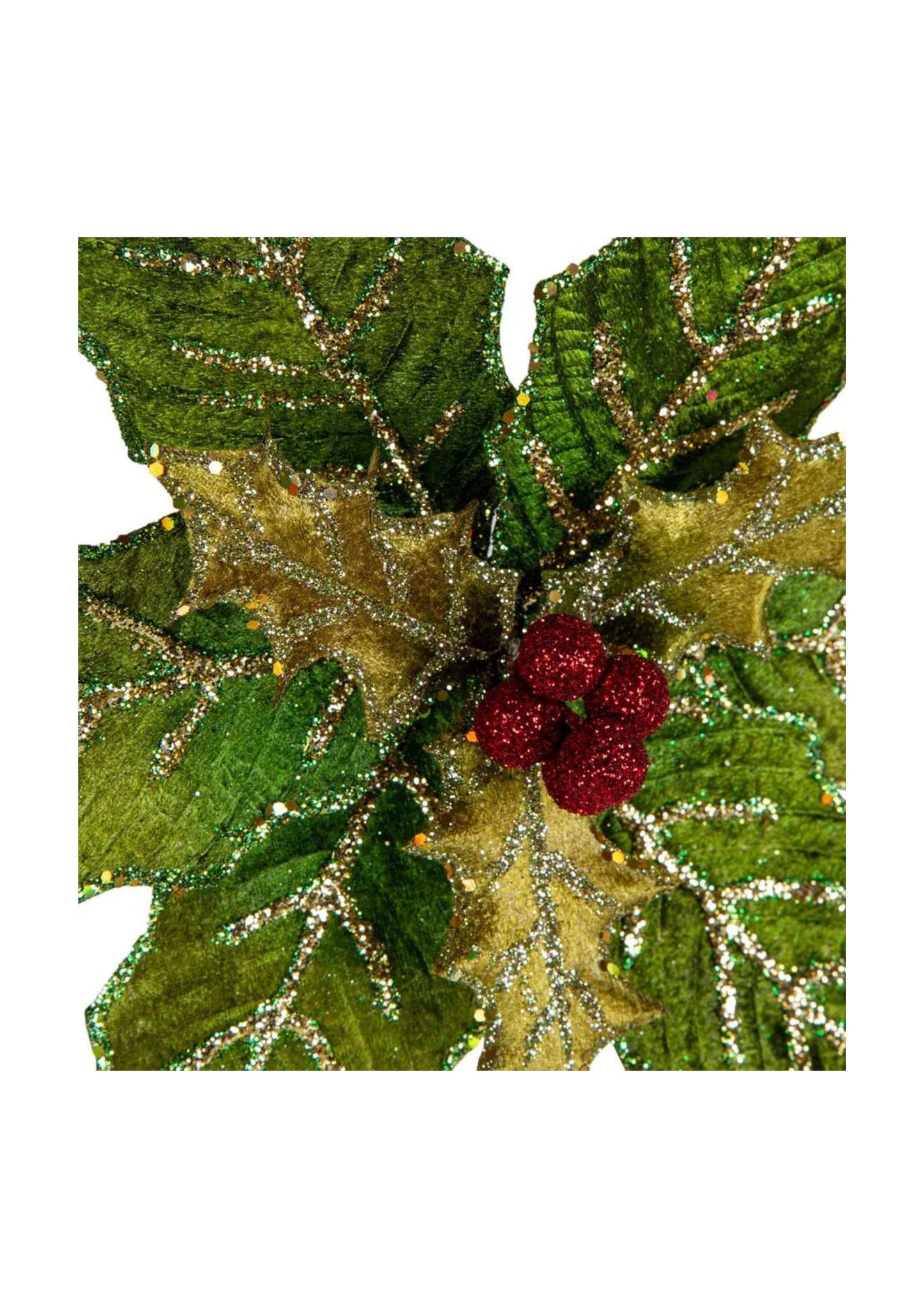 Velda Classic Holly Flower Clip Green