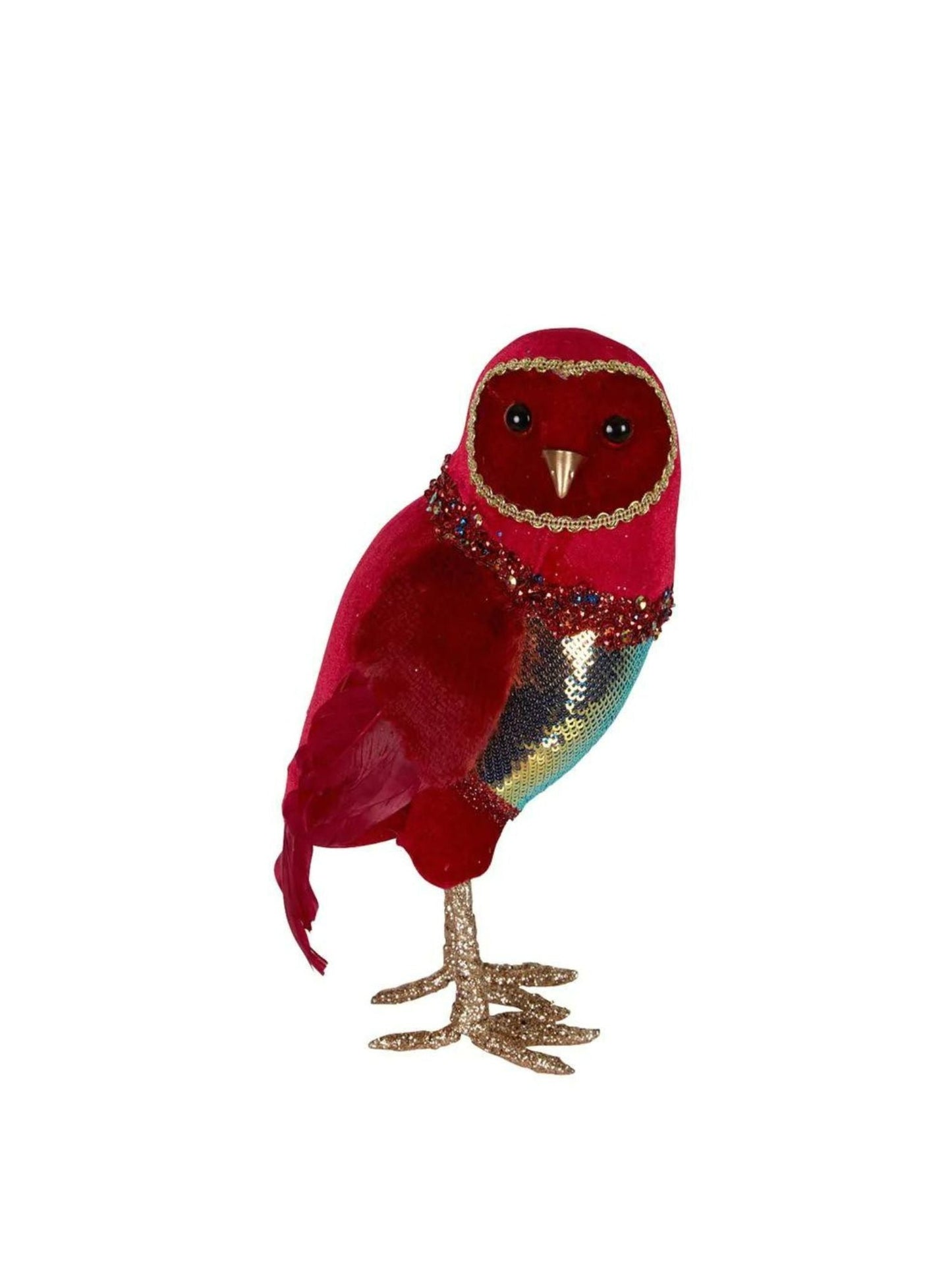 Royal Scarlet Decorative Owl Small