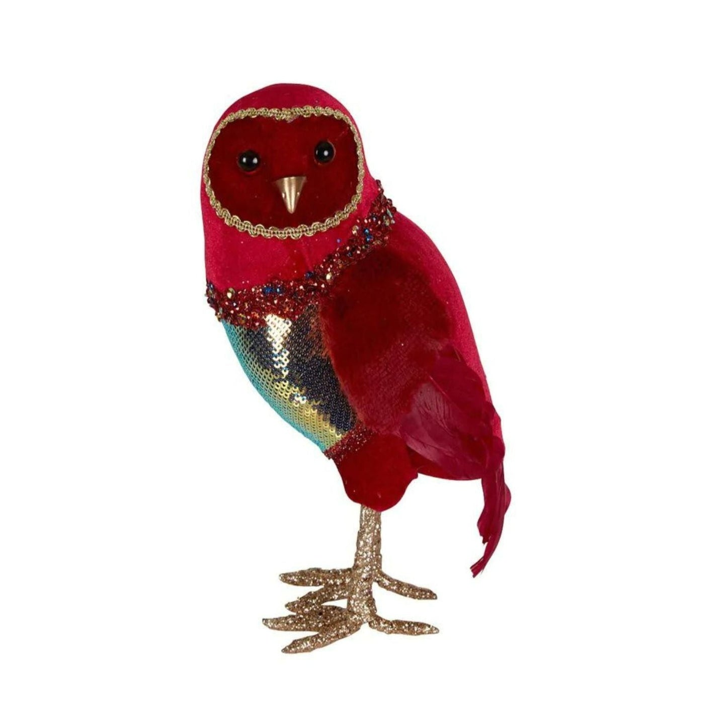Royal Scarlet Decorative Owl Small