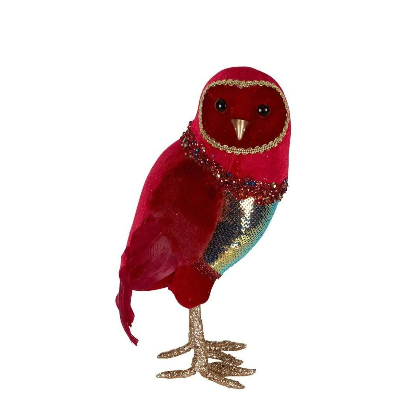 Royal Scarlet Decorative Owl Small