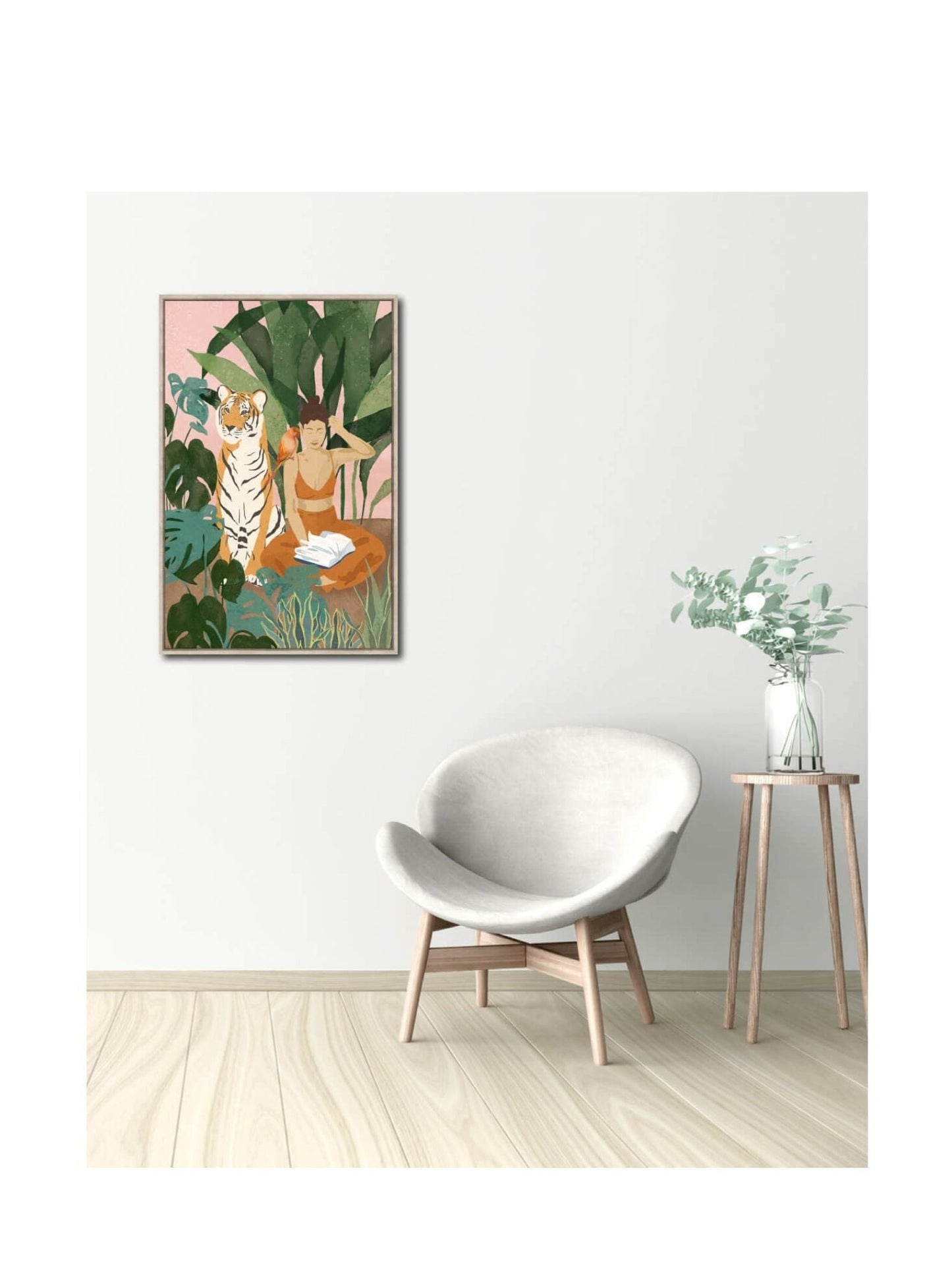 Framed Wall Art - Tina's Tiger - 60x90cm