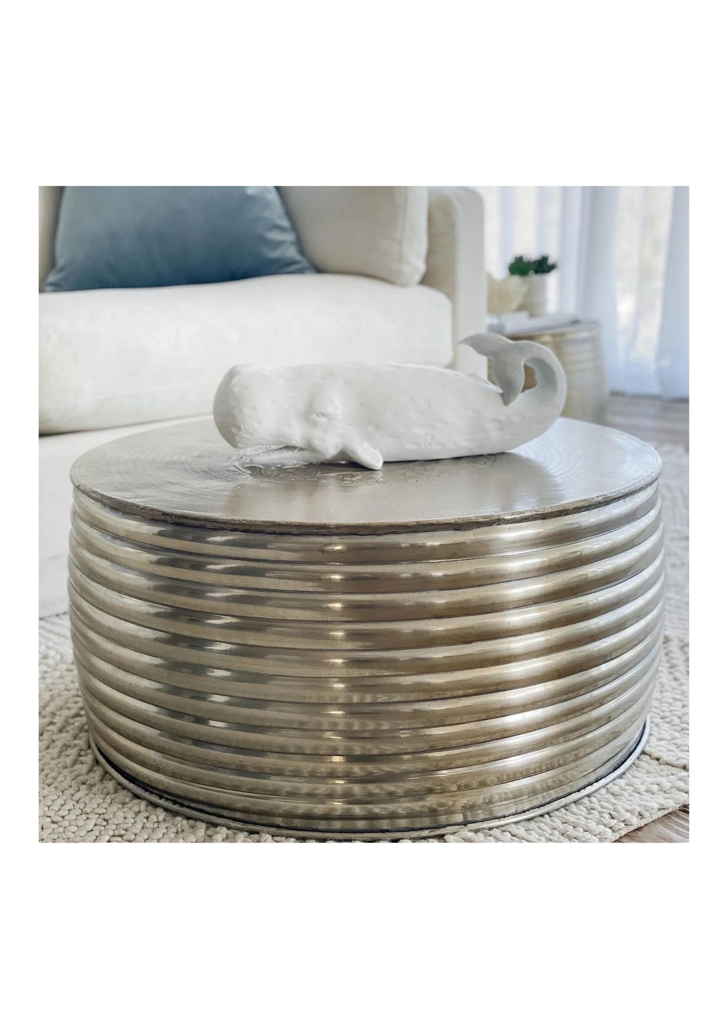 Sperm Whale Ornament Whale - White