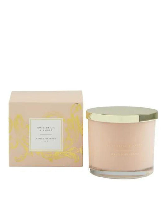 Rose Petal & Amber Soy Candle