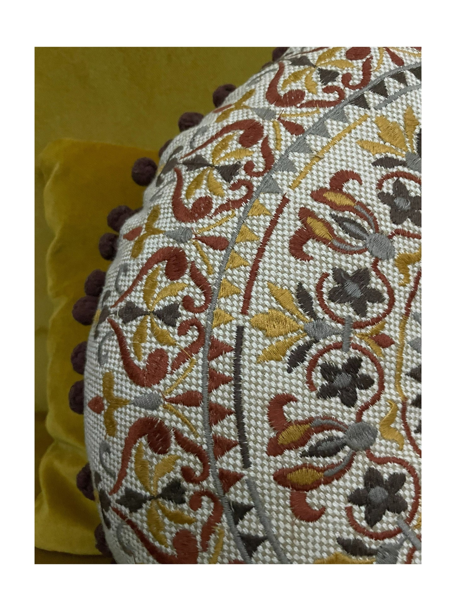 Becca Cushion Yellow, Cotton