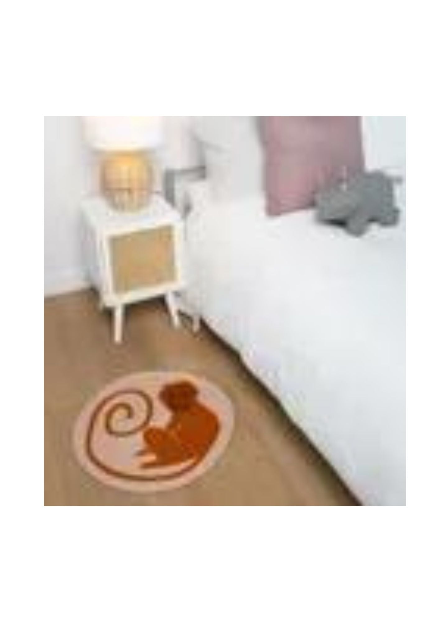 Kids Shaped Rug - Monkey - Brown - 50x50cm