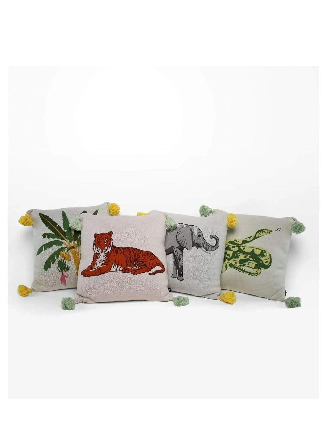 Kids Cushion - Tiger - Natural Cream - 45x45cm SKU: UNI12