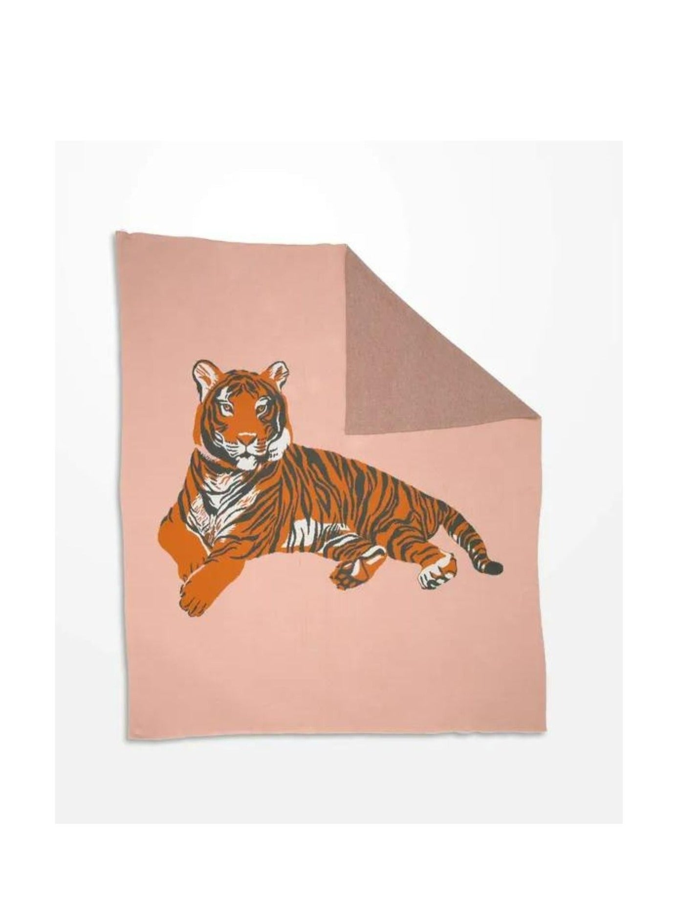 Kids Throw - Tiger - Peach
