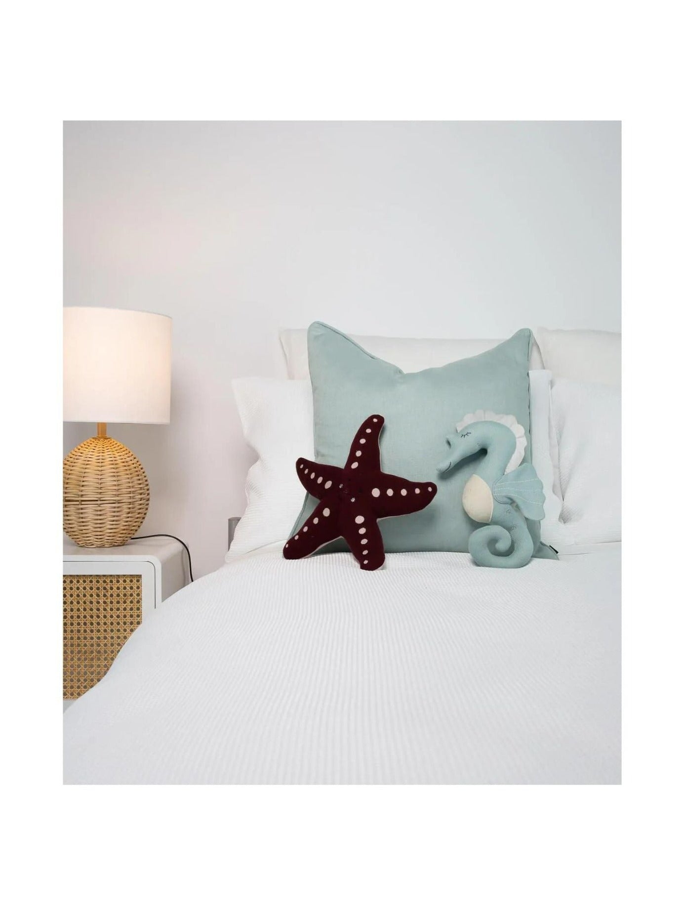 Kids Shaped Cushion - Starfish - Burgundy