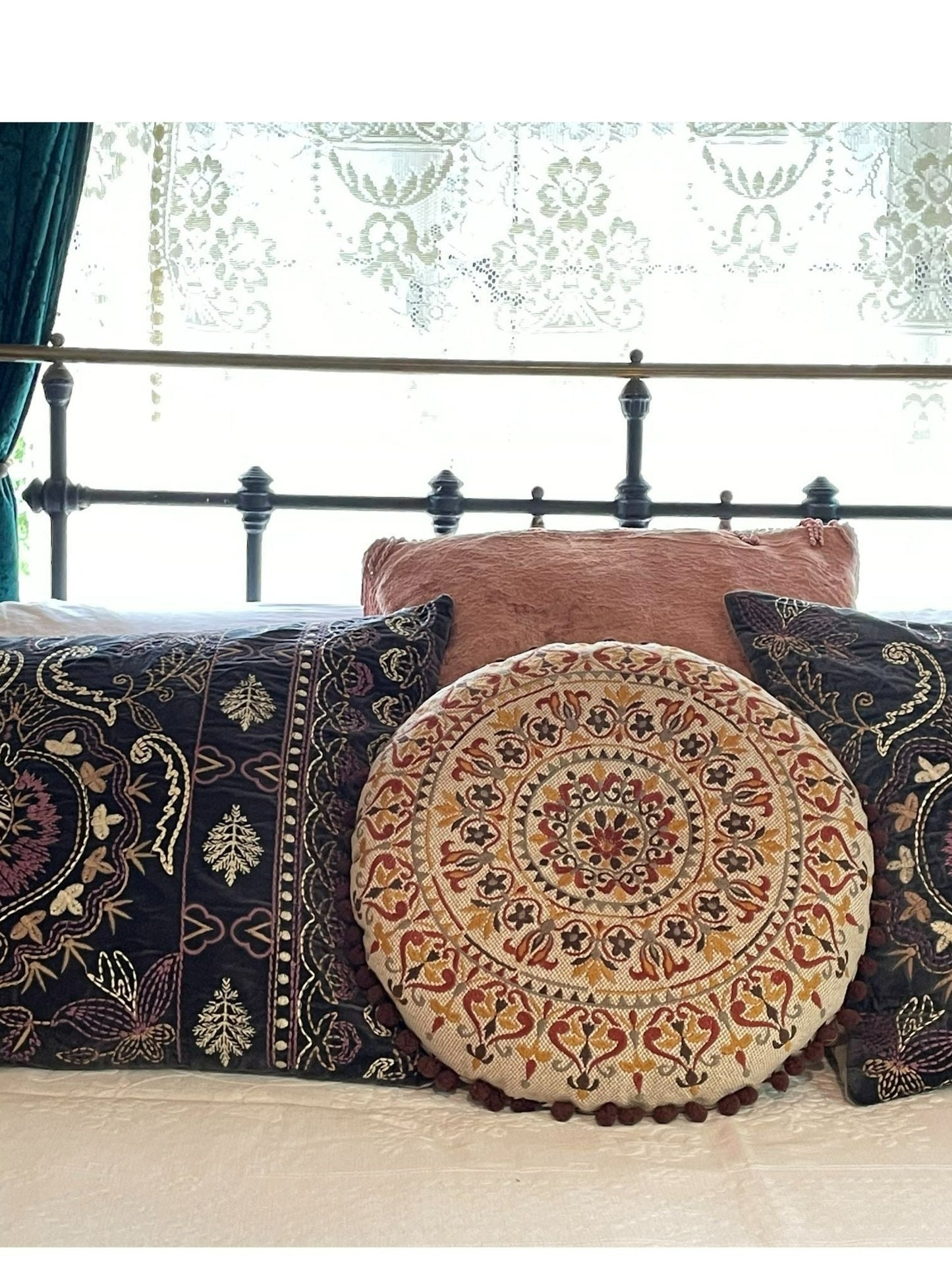 Frode Cushion Blue Cotton