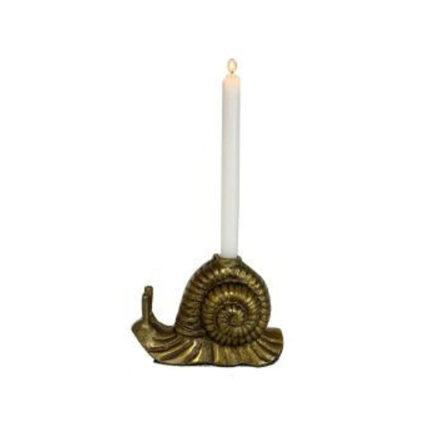 Snail Candle Holder - Antique Gold