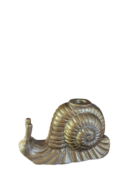 Snail Candle Holder - Antique Gold