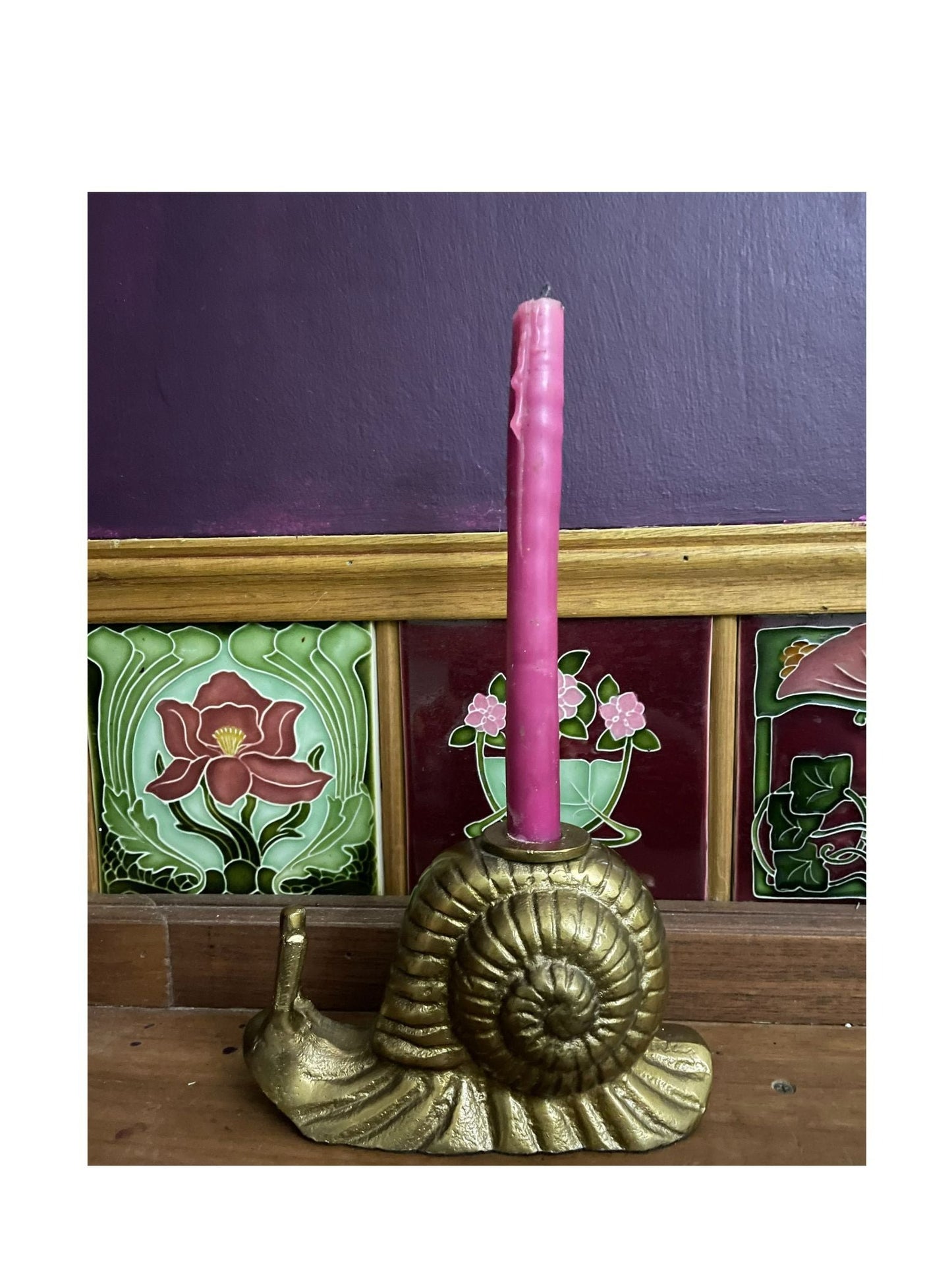 Snail Candle Holder - Antique Gold